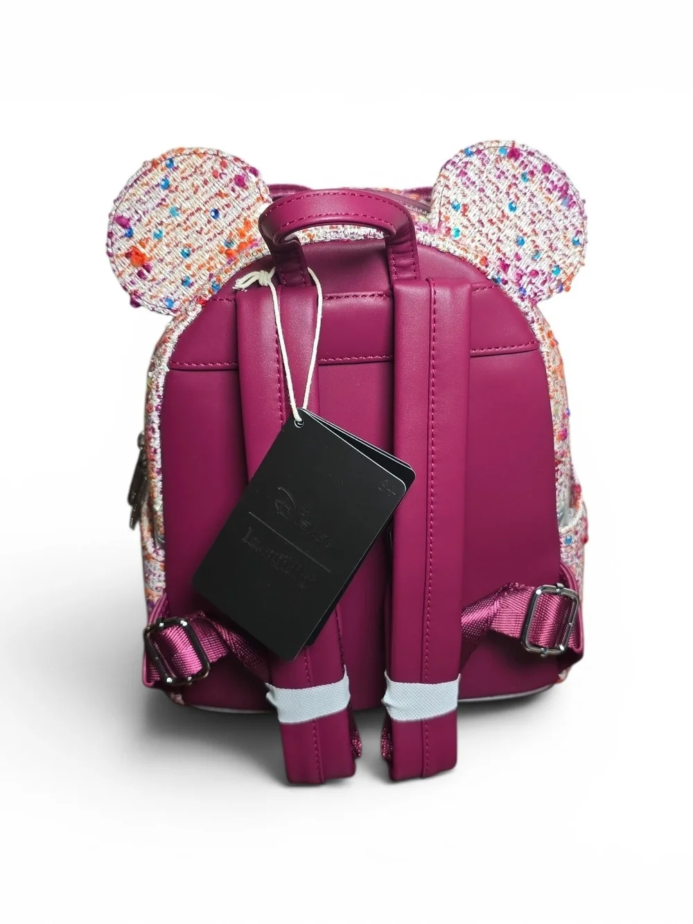 Loungefly Minnie Mouse Pink Bouclé Mini Backpack BoxLunch Exclusive NWT